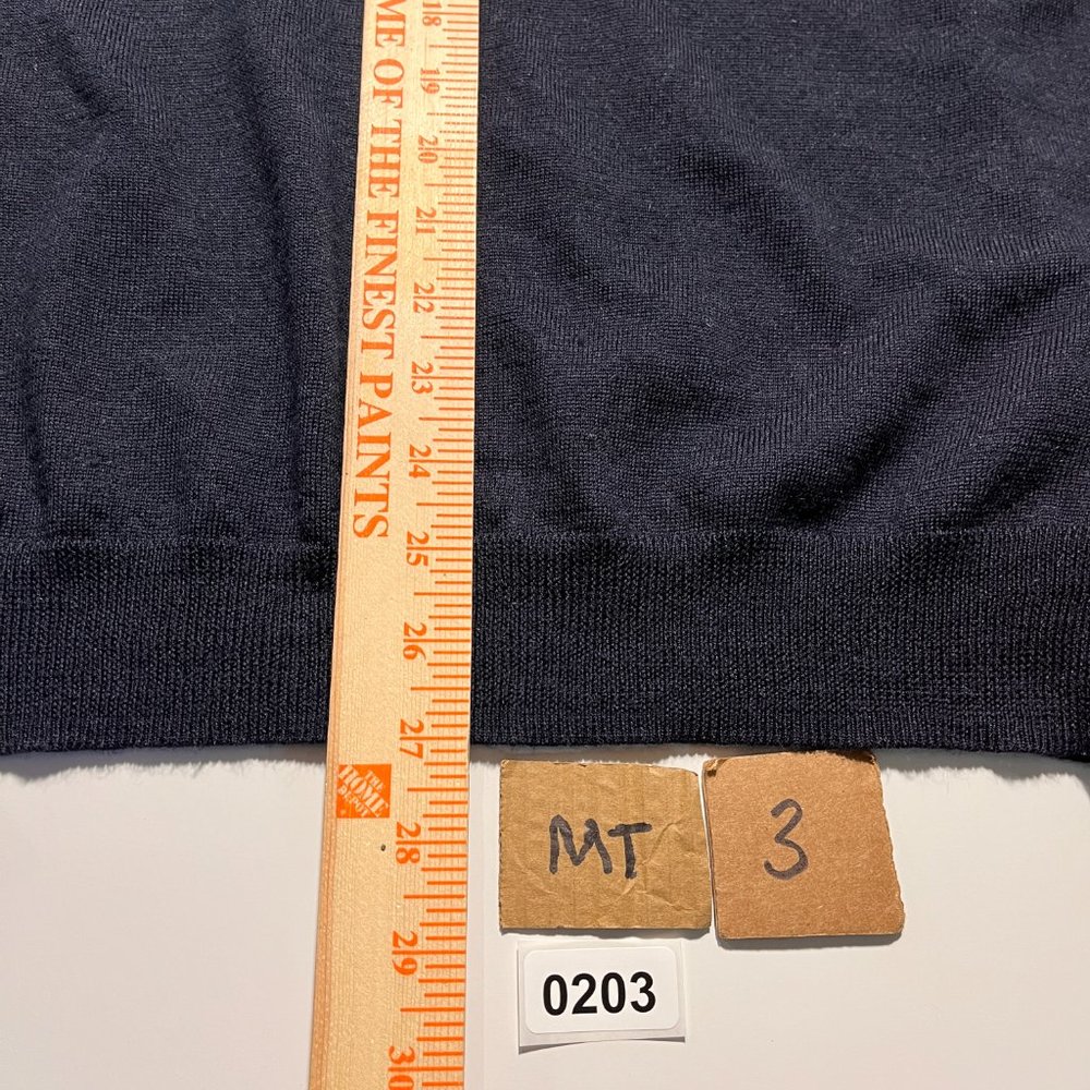 Calvin Klein Merino Wool Sweater Men Blue Classic Sweatshirt Casual Size Small - Picture 6 of 6